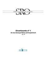 Divertimento no. 1 for two baroque flutes and harpsichord, op. 14